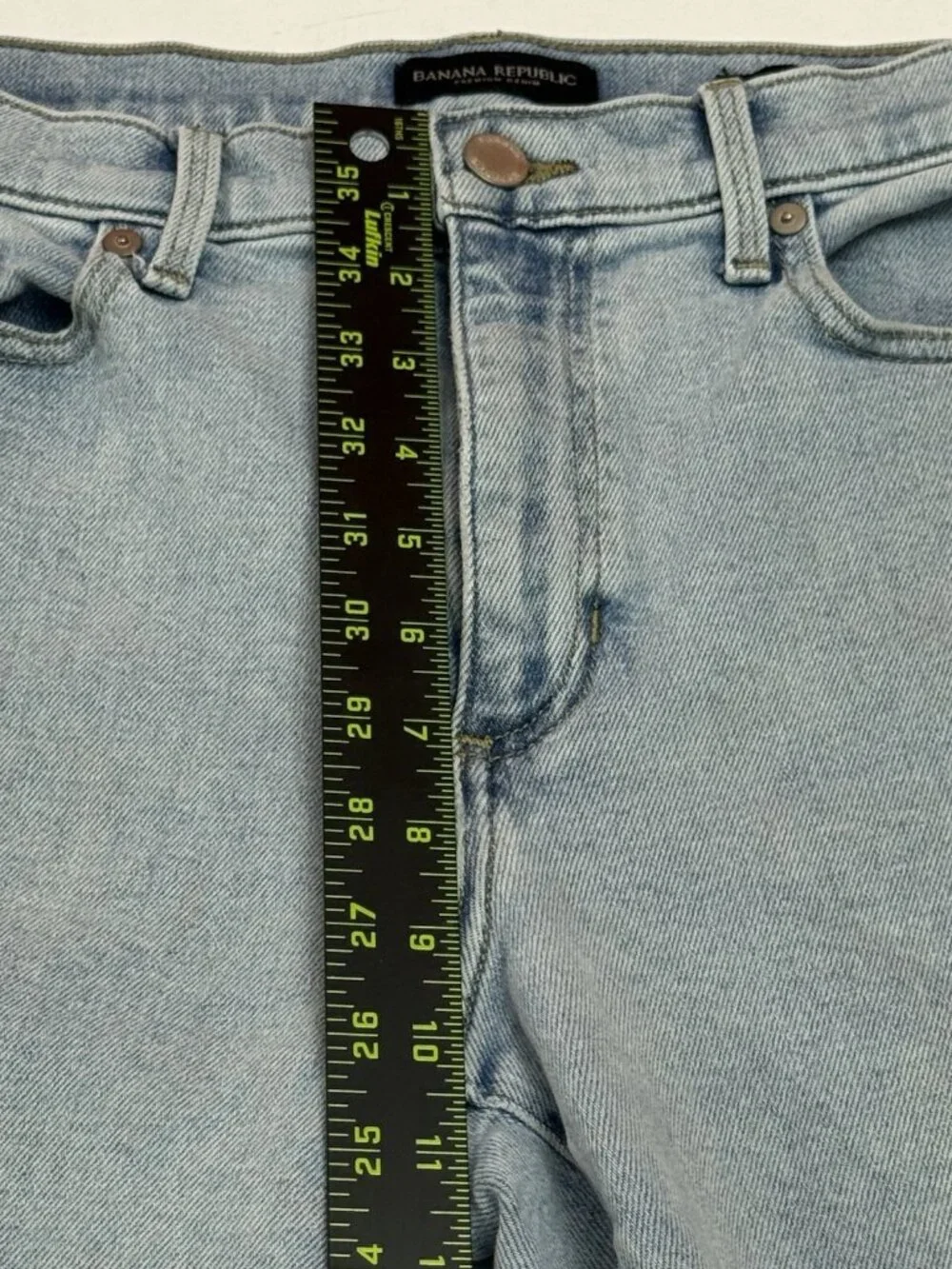 Banana Republic Denim Shorts Women 29 Mid Rise Straight Raw Hem Light Wash